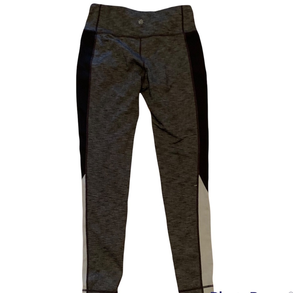 Athleta gray black white heathered leggings medium - Picture 2 of 6